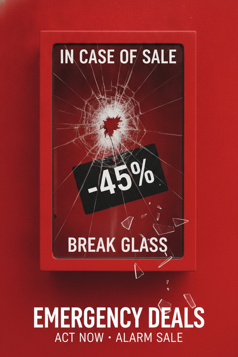 Emergency sale announcement