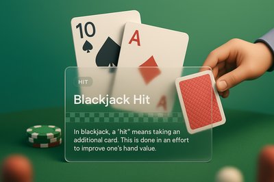 3D Illustration of Blackjack Hit with Stylish Integration