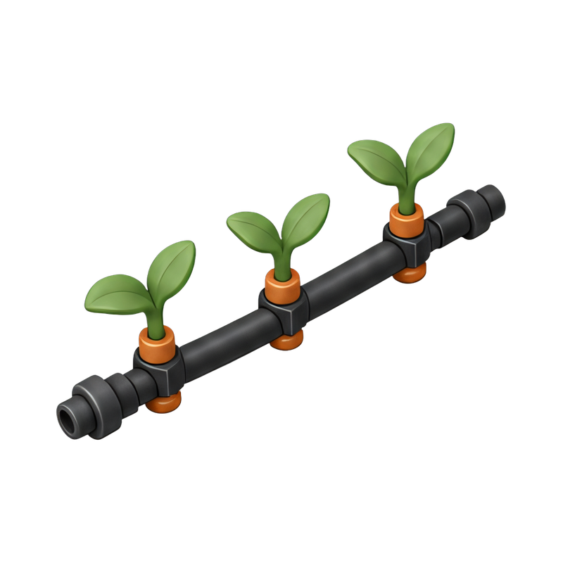 drip irrigation system close-up