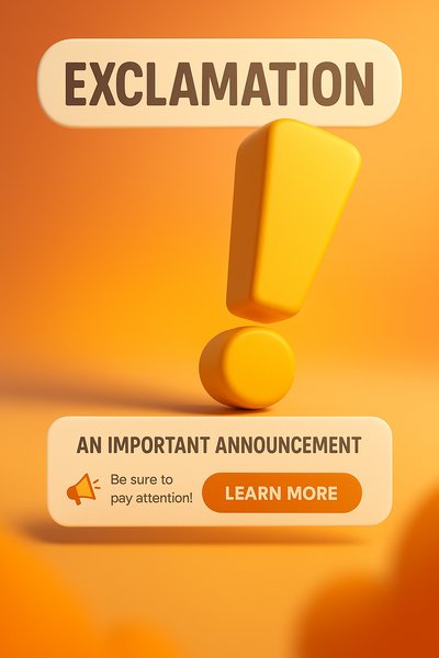 Attention-Grabbing Announcement Graphic with Bold Colors