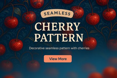 Seamless Cherry Pattern Design for Textiles and Decor