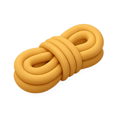 Stylized Yellow Foam Rope for Creative Projects