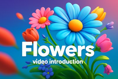 Dynamic 3D Flower Illustration for Video Introduction