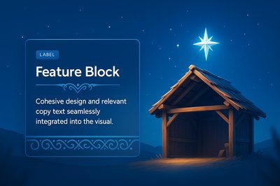 Night Scene of Christ's Birth with Feature Block