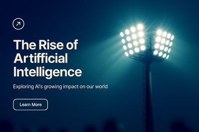Stadium Lights Illuminate Night Sky for AI Exploration