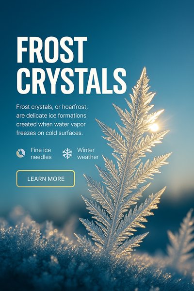 Stunning Frost Crystal Close-Up in Realistic Style