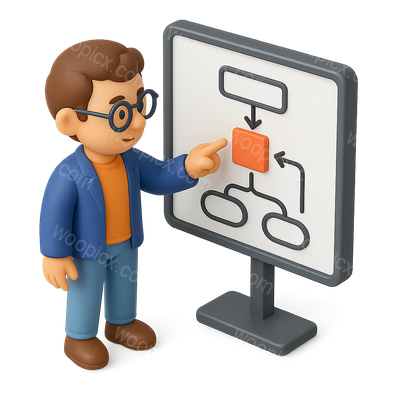 Cofounder Whiteboarding Icon in 3D Isometric Style