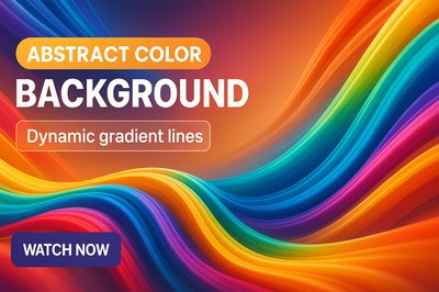 Vibrant Abstract Color Background with Gradient Lines