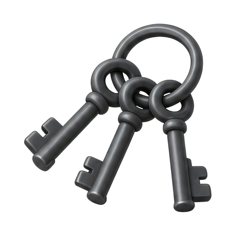 iron dungeon key ring