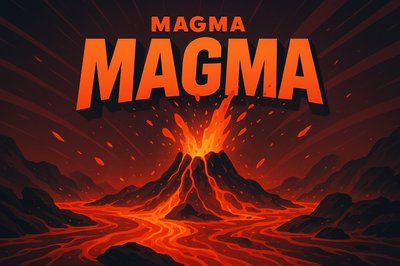 Dynamic Representation of Magma Eruption with Vivid Colors