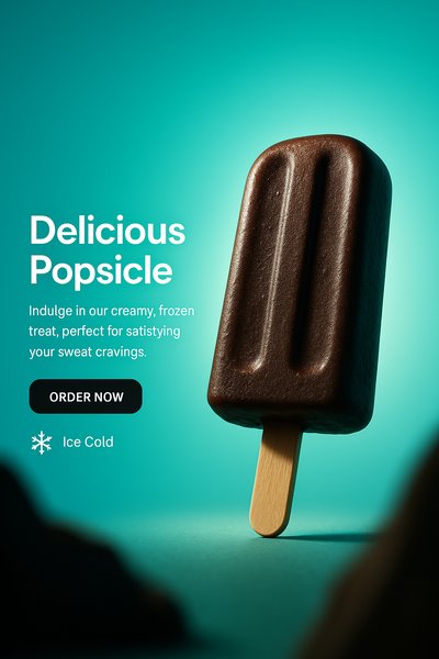 Delicious Chocolate Popsicle Advertisement