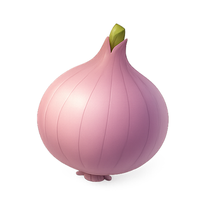 Stylized 3D Onion Illustration