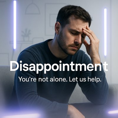 Emotional Support Image Highlighting Disappointment