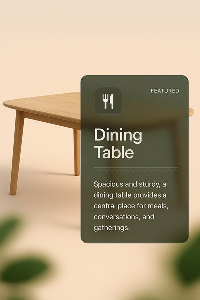 Elegant Dining Table Design for Modern Web Layout