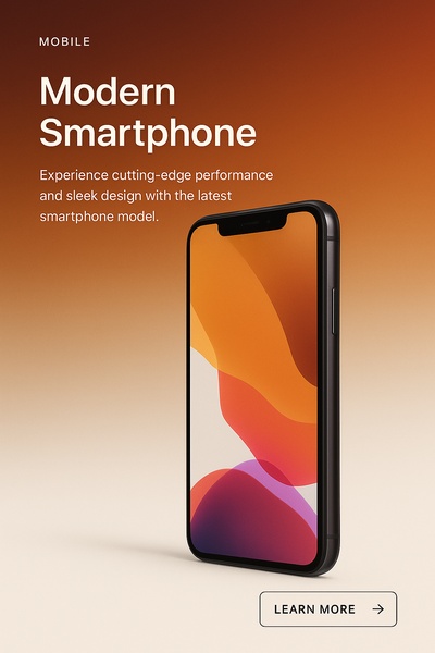Stylish Mobile Page Design Featuring Modern Smartphone