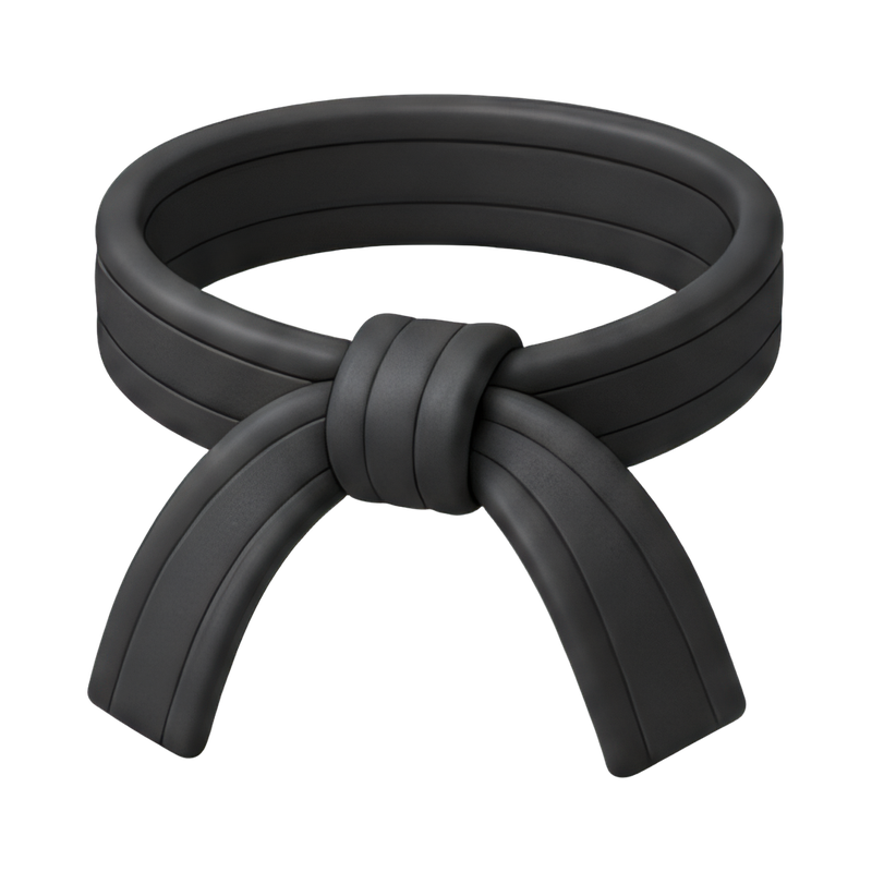 karate belt tied in knot