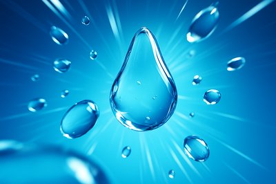 Dynamic Water Droplets on Vibrant Background