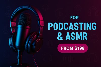 Dynamic Podcasting Gear with Neon Lighting