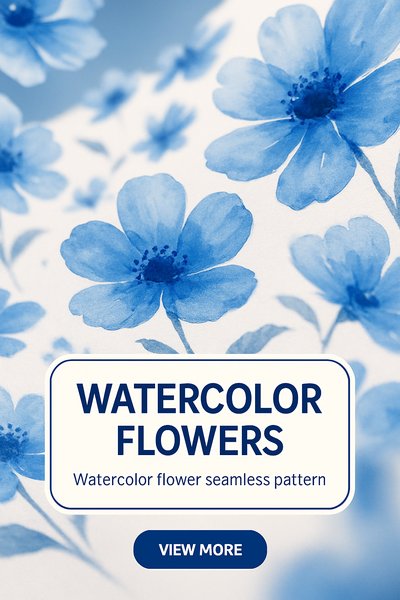 Beautiful Watercolor Flower Seamless Pattern Design