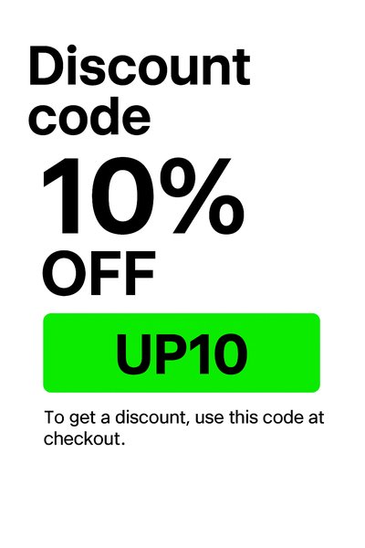 Promotional Discount Announcement with Bold Typography