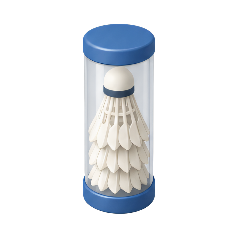 shuttlecock in a tube