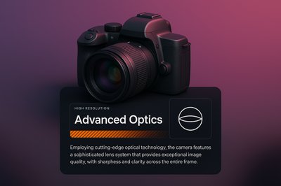 3D Camera Scene with Advanced Optics Design