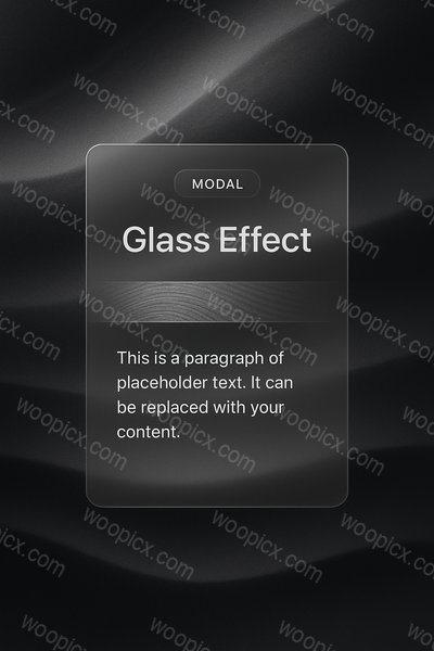 Abstract Silver Waves with Glass Effect for Modern Design