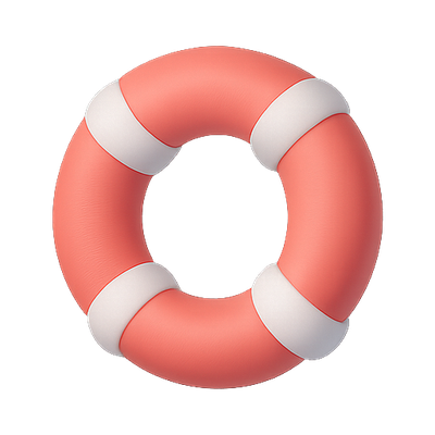 Realistic Lifebuoy Ring Graphic for Safety Themes