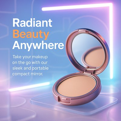 Cosmetic Product Display with Modern Aesthetics
