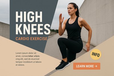 High Knees: Engaging Cardio Exercise Visual Design