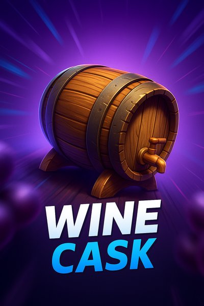 Dynamic Wine Cask Illustration with Bold Aesthetics