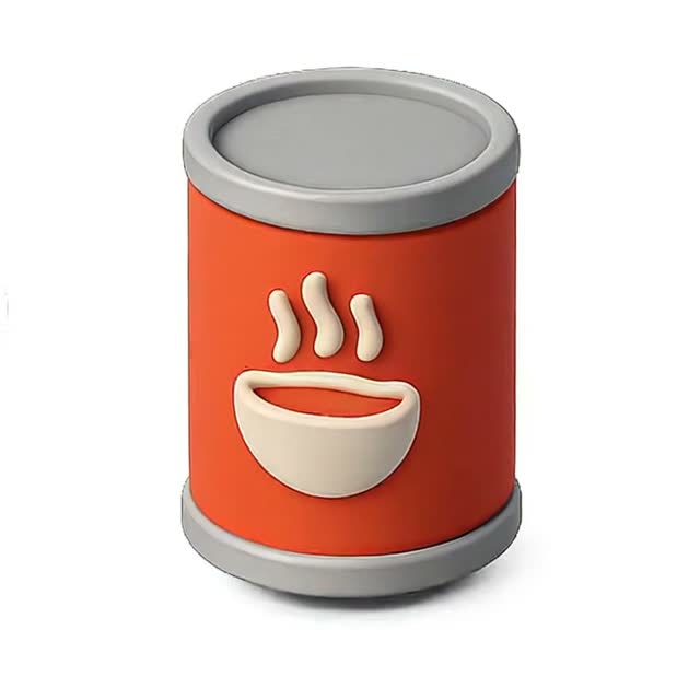 Colorful Soup Can Animation for Cooking Videos