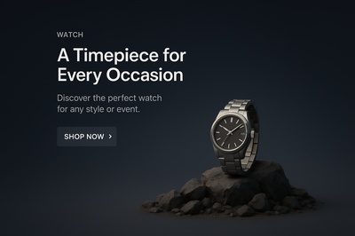 Stylish Watch Displayed in Dark Gradient Background