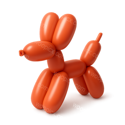 3D Balloon Unicorn Icon with Isometric Design