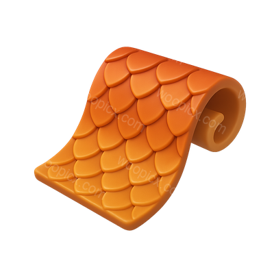 3D Dragon Scale Icon with Volumetric Details