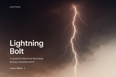 Stylized Lightning Bolt Illustration for Web Design