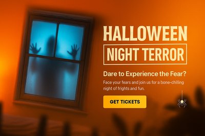 Chilling Ghost Silhouette in Bedroom Window for Halloween