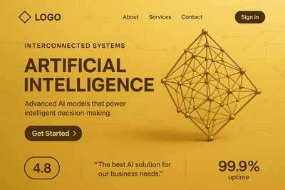 Dynamic Golden Web Page Design for AI Services