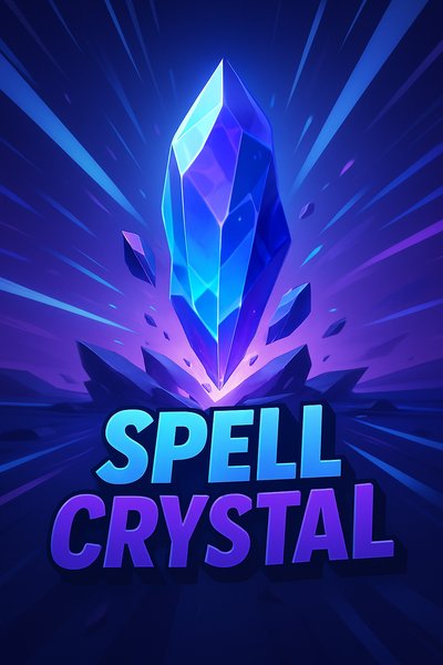 Dynamic Spell Crystal with Vibrant Energy Effects