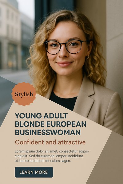 Stylish Portrait of a Confident Young Businesswoman