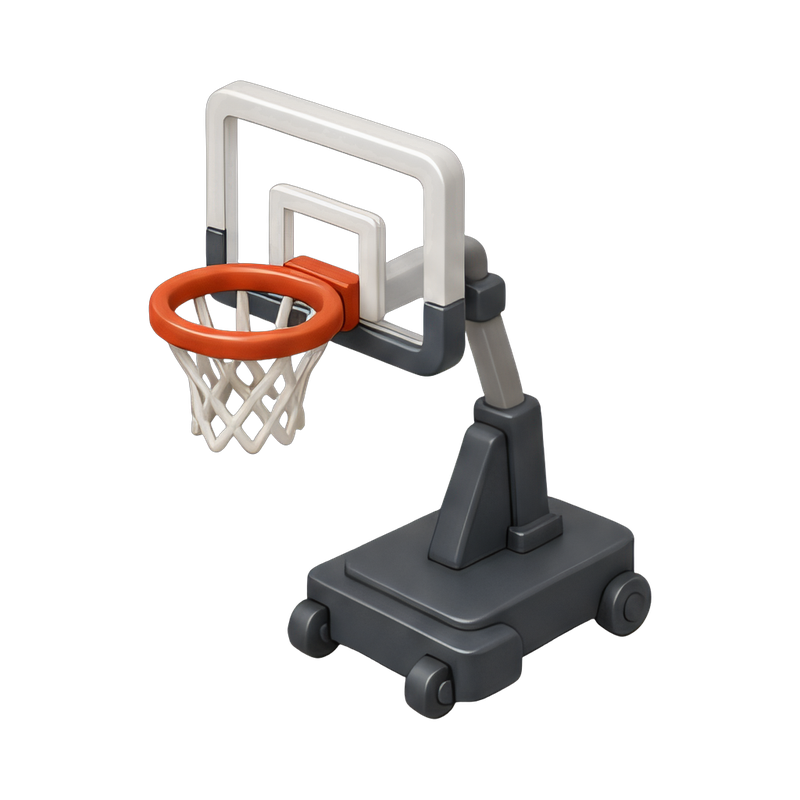 portable basketball hoop setup