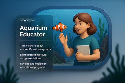 Engaging Aquarium Educator 3D Illustration for Educational Purposes