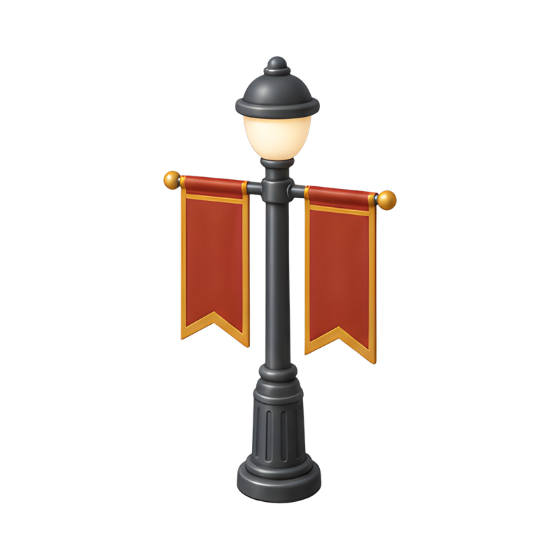 urban street lamp banners