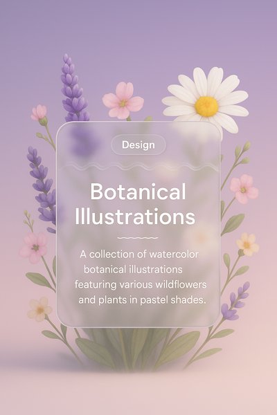 Beautiful Watercolor Wildflower Illustrations for Botanical Designs