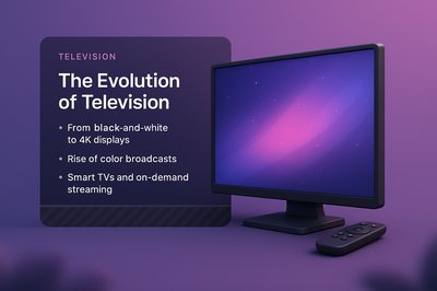 Stylish 3D Illustration of Television Evolution
