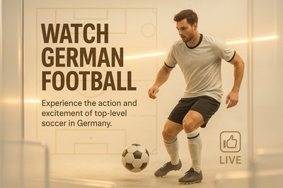 Promotional Graphic for German Football Viewing Experience
