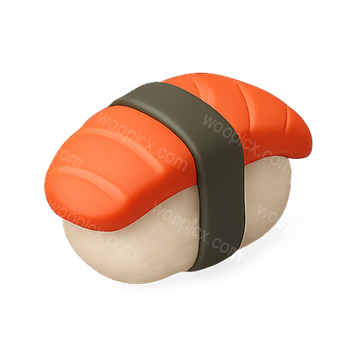 Realistic Sushi Icon with Vibrant Colors