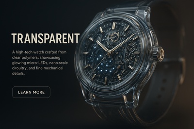 Hyperrealistic Close-Up of a High-Tech Watch