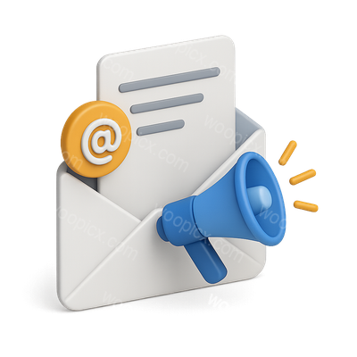 Stylish 3D Email Icon for Marketing Campaigns