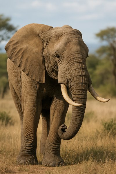 Majestic African Elephant in Natural Habitat